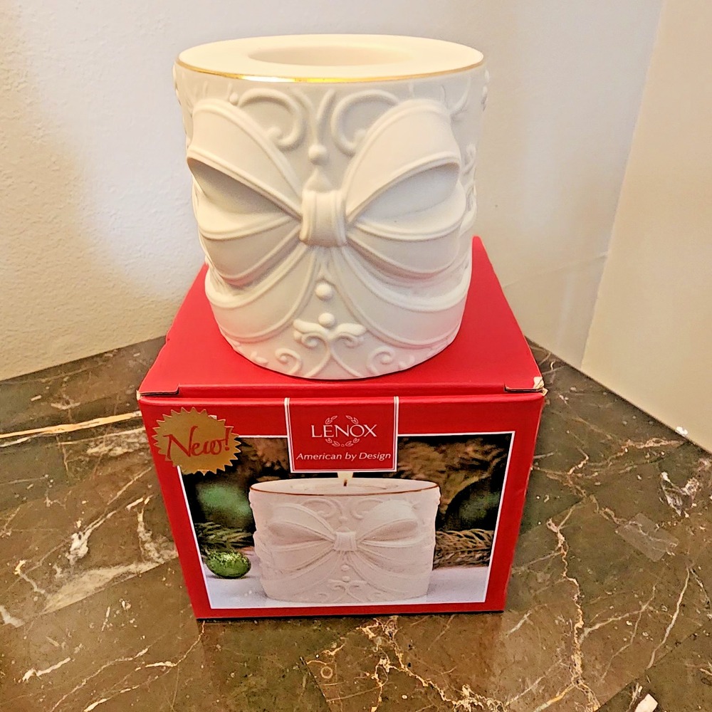 Lenox American by Design Radiant Light Bow Votive in Ivory